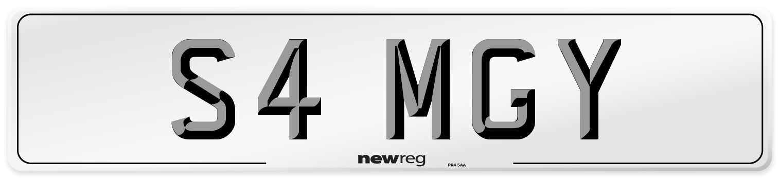 S4 MGY Number Plate from New Reg